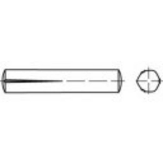 TOOLCRAFT TO-5378907 Räfflat stift 6 mm Rostfritt stål A1 100 st
