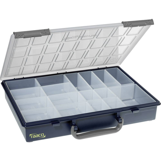 raaco Assorter 55 4x8-17 Låda (L x B x H) 338 x 261 x 57 mm Antal fack: 17 fast underavdelning