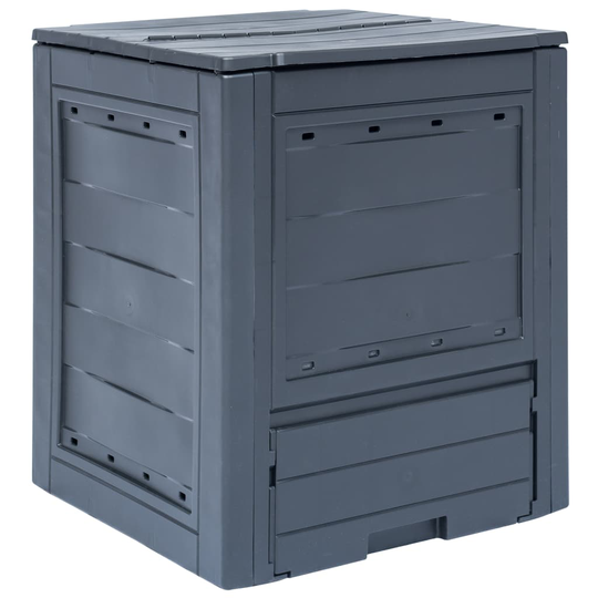 vidaXL Trädgårdskompost grå 60x60x73 cm 260 L