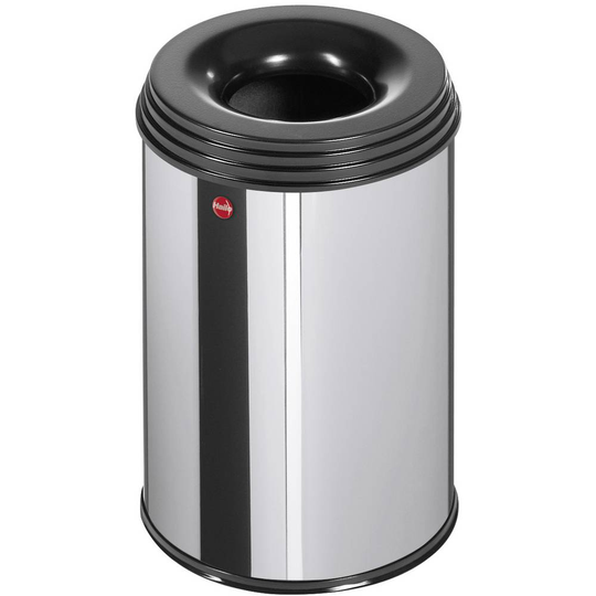 Hailo Papperskorg ProfiLine safe M 0915-022 15 l (Ø x H) 255 mm x 340 mm Rostfritt stål Rostfritt stål 1 st