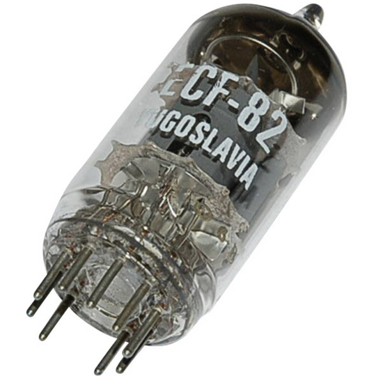 ECF 82 = 6 U 8 = 6 KD 8 = 6 EA 8 = 6 F 2 = 6 GH 8 Elektronrör Triod-pentod 150 V, 170 V 18 mA, 10 mA Antal poler: 9 Lampsockel: Noval Innehåll 1 st