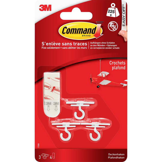 Krok (L x B x H) 30 x 17 x 19 mm Vit 3M Innehåll: 3 st
