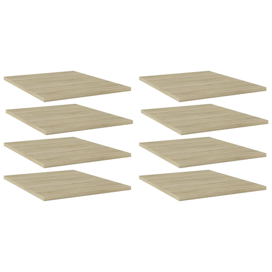vidaXL Hyllplan 8 st sonoma-ek 40x50x1,5 cm spånskiva