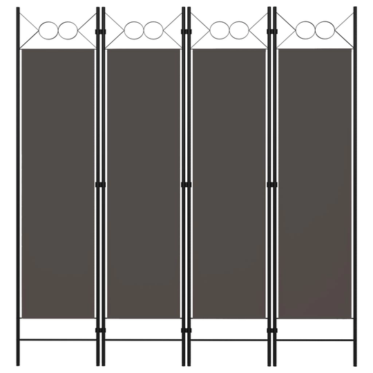 vidaXL Rumsavdelare 4 paneler antracit 160x180 cm