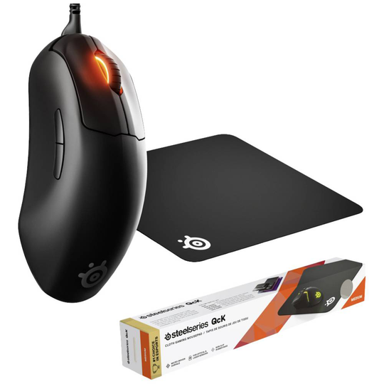Steelseries Prime Gaming Mouse, Qck Medium Bundle Gaming-mus Optisk Ergonomisk Svart