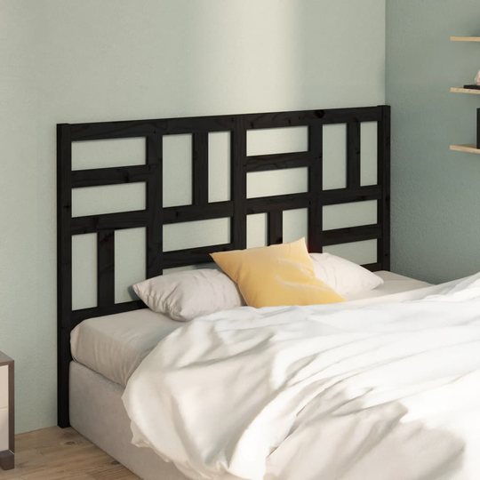 vidaXL Sänggavel svart 156x4x104 cm massiv furu