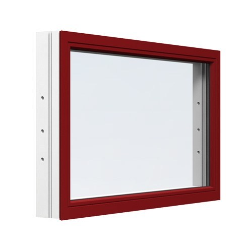 Energi Aluminium Fast fönster 7, 7, Röd