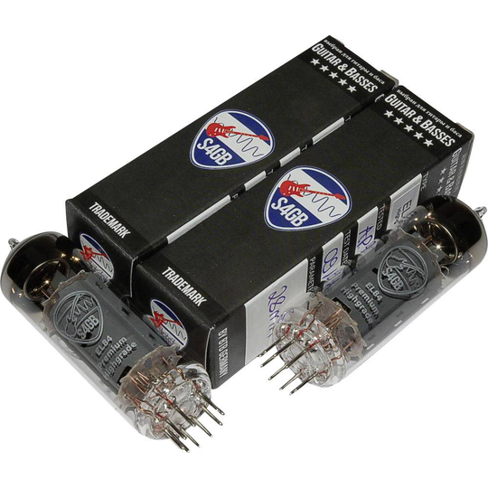 EL84 S4GB Premium elektronrör matchade par Utvalt för Gitarr & bas Ändpentod Antal poler: 9 Lampsockel: Noval Innehåll 2 st