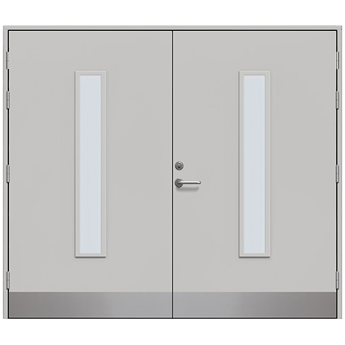 Slagport Stehag 2400 x 2100 mm, Frostat glas, Ljusgrå