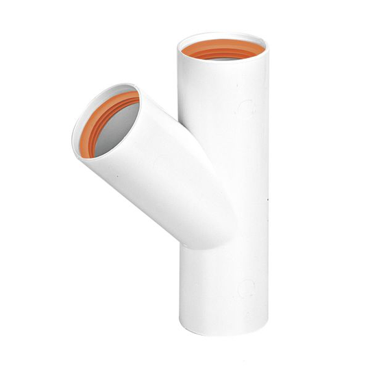 Faluplast 2316125 Grenrör 45°, med gummitätning 32 mm