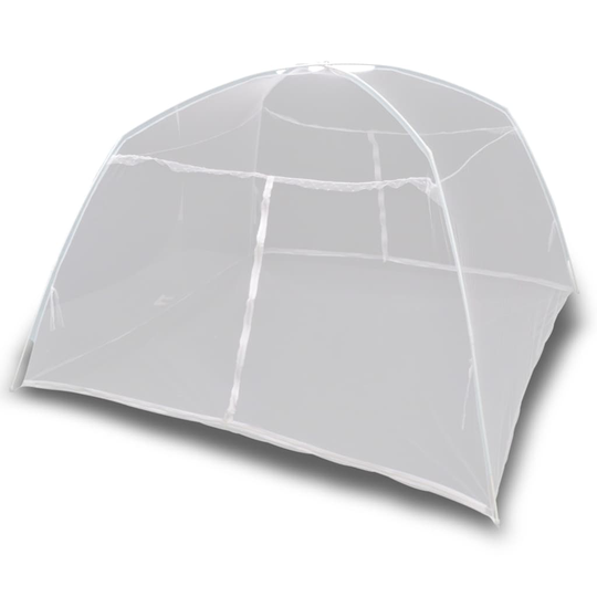 vidaXL Campingtält 200x120x130 cm fiberglas vit