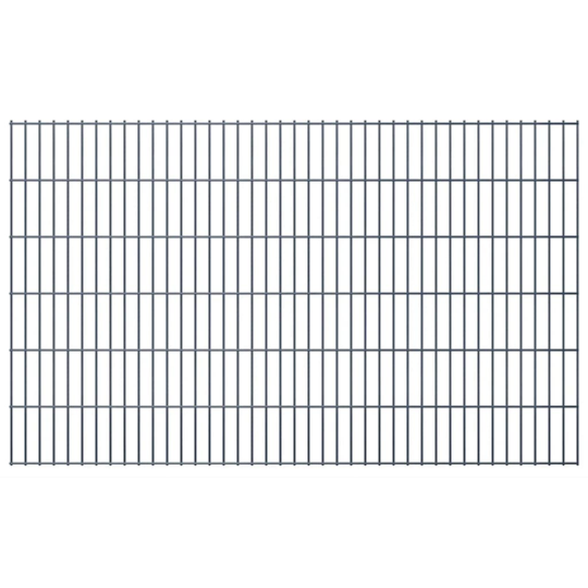 vidaXL 2D Stängselpaneler 2,008x1,23 m grå
