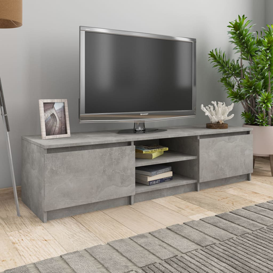 vidaXL TV-bänk betonggrå 140x40x35,5 cm spånskiva
