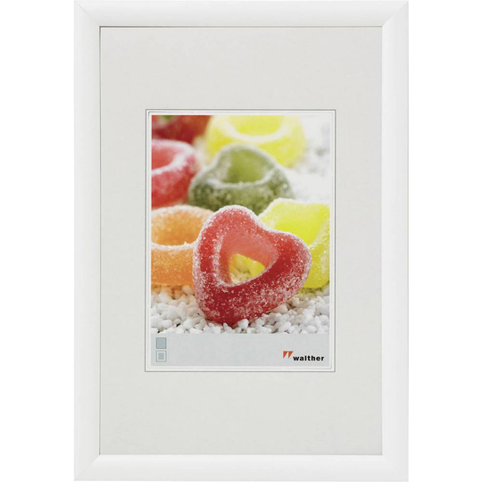 walther+ design Växelram akryl KP040W Pappersformat: 30 x 40 cm Vit