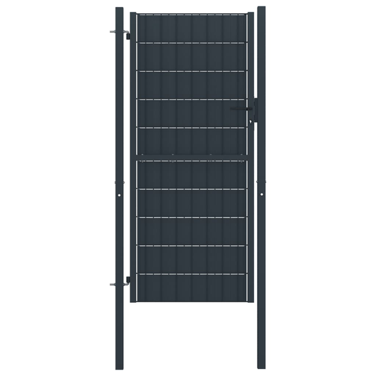 vidaXL Grind PVC och stål 100x204 cm antracit