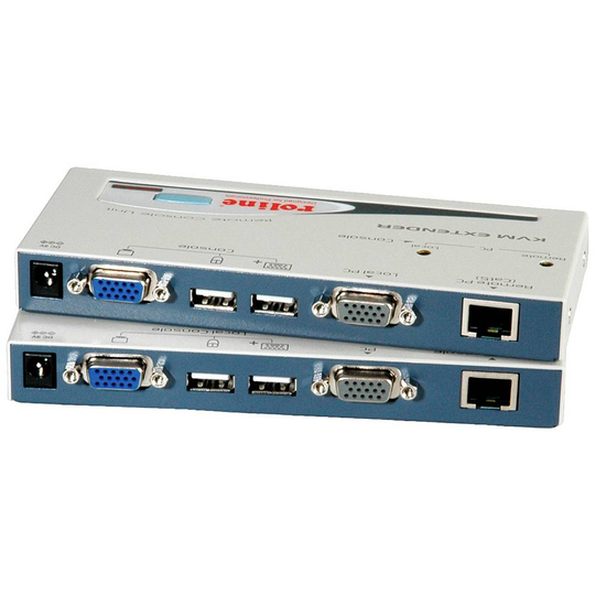 USB KVM Extender via nätverkskabel RJ45 Roline 14.01.3249 150 m