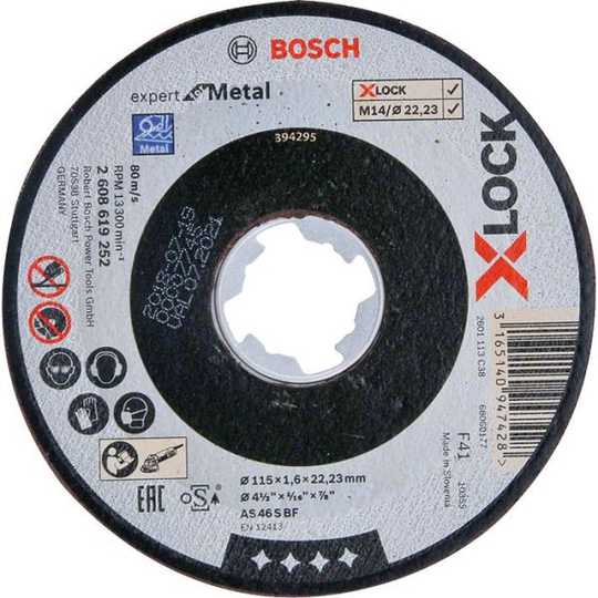 Bosch Expert for Metal Kapskiva med X-LOCK, rak sågning 115 × 1,6 × 22,23 mm