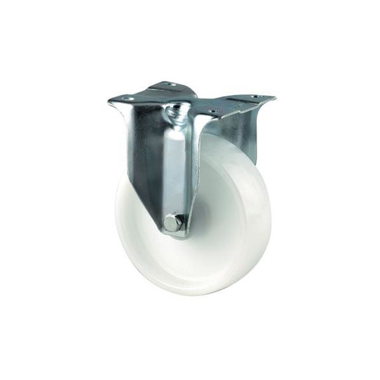 Tente 3478UOO080P62 Industrihjul nylon, vit, platta 105x85 mm 80 mm