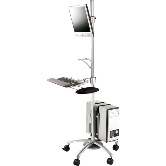 Roline 17.03.1174 #####PC-/Monitor-Rollwagen Tiltbar, Justerbar i höjd