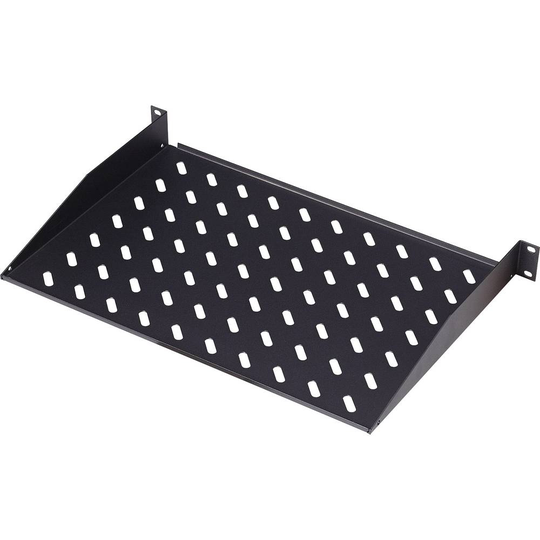 Digitus DN-19 TRAY-1-400-SW 19 tum Nätverksskåp-hyllplan 1 U Fast montering Lämplig för skåpdjup: från 600 mm Svart (RAL 9005)
