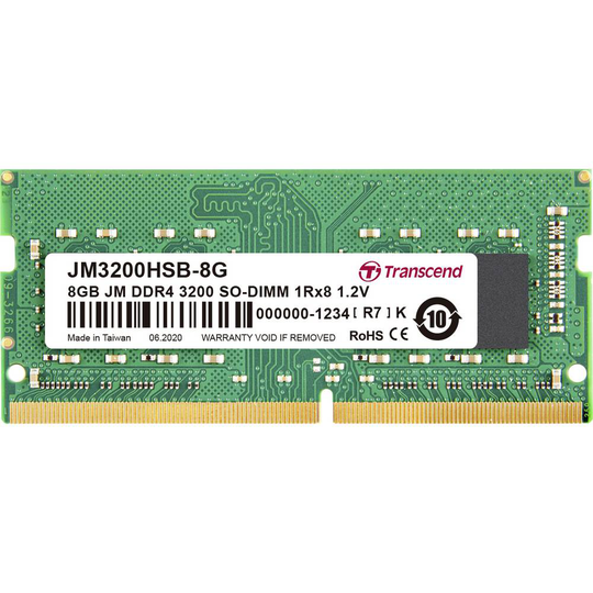 Transcend JM3200HSB-8G Internminne Laptop Modul JetRam 8 GB 1 x 8 GB DDR4 3200 MHz