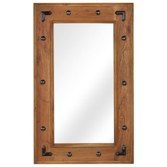 vidaXL Spegel massivt akaciaträ 50x80 cm