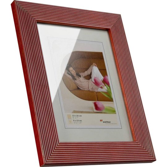 walther+ design Växelram akryl HI318R Pappersformat: 13 x 18 cm Röd