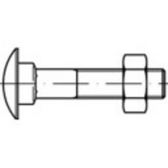 TOOLCRAFT 111128 Flat rund skruv M5 16 mm Yttersexkant DIN 603 Stål 500 st
