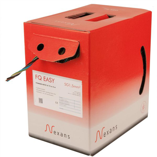 Nexans FQ Easy Installationskabel H07Z1-R, 450/750 V, tvinnad 3G1,5 mm²