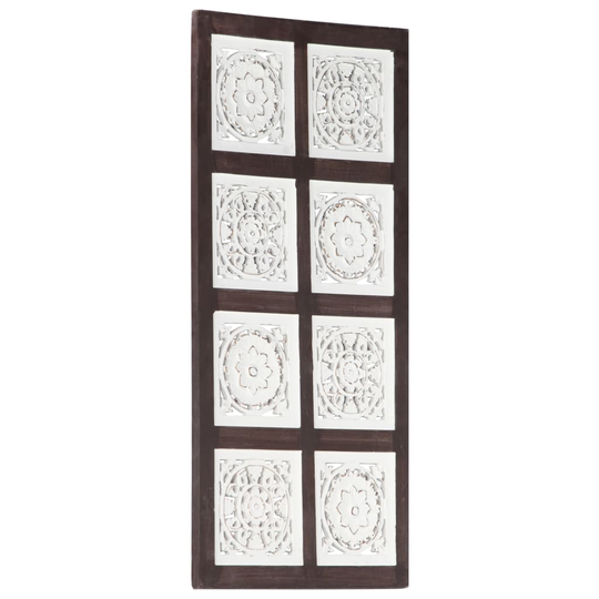 vidaXL Handsnidad väggpanel MDF 40x80x1,5 cm brun och vit