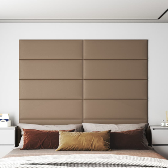 vidaXL Väggpaneler 12 st cappuccino 90x30 cm konstläder 3,24 m²