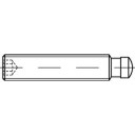 TOOLCRAFT 138211 Inställningsskruv M16 65 mm Stål polerad 1 st