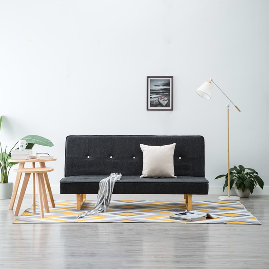 vidaXL Bäddsoffa tyg mörkgrå