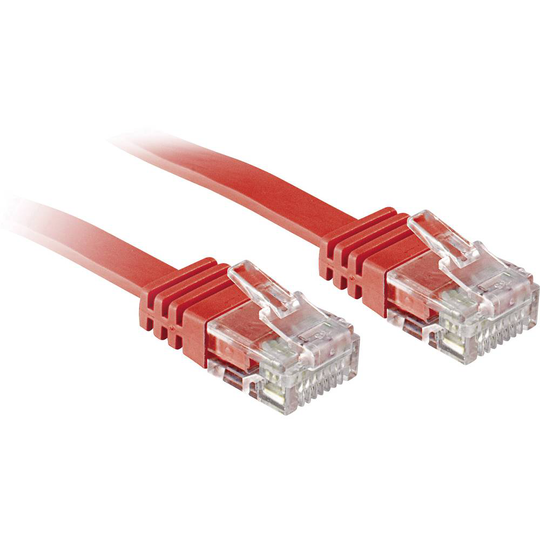 LINDY 47515 RJ45 Nätverk Anslutningskabel CAT 6 U/UTP 10.00 m Röd med låsskydd