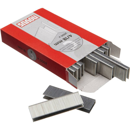 Smala klammer typ 4 2000 st Novus 105109500 N/A Mått (L x B) 18 mm x 6 mm