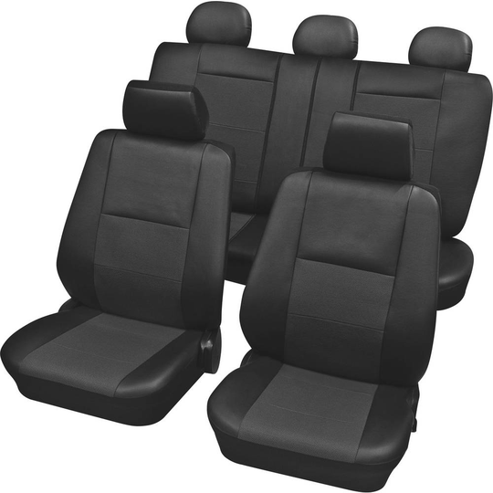 HP Autozubehör 22215 Schonbezug Elba 15tlg. Stolklädsel 15 delar Polyester Antracit Förarsäte, Passagerarsäte fram, Baksäte