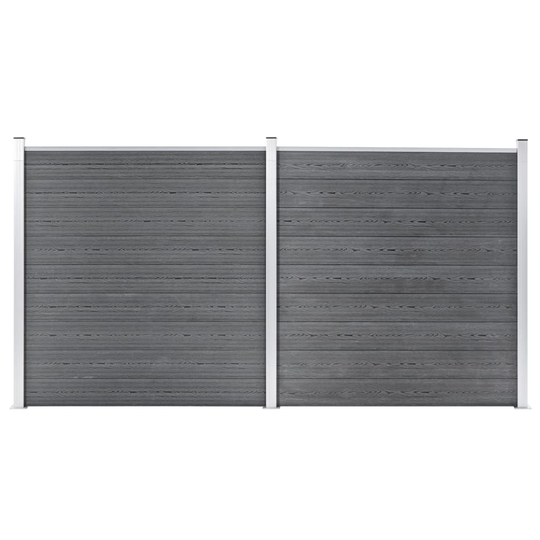 vidaXL Staketpanel WPC 353x186 cm grå