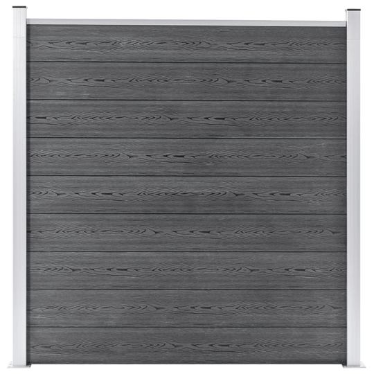 vidaXL Staketpanel WPC 180x186 cm grå