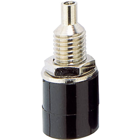 BKL Electronic 072307 Labhylsa Hona inbyggd vertikal Stift-Ø: 4 mm Svart 1 st