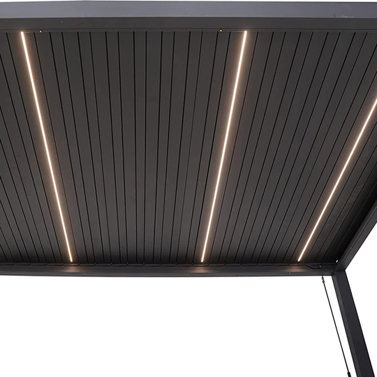 för Pergola Aluminium LED-panel 3 m Antracit
