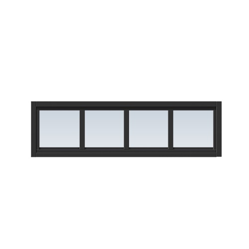 Överljus med spröjs Näs 15x4, Svart, Klarglas