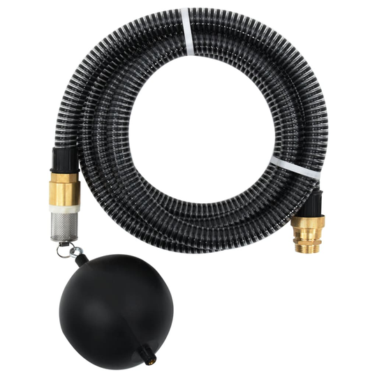 vidaXL Sugslang med kopplingar i mässing 20 m 25 mm svart