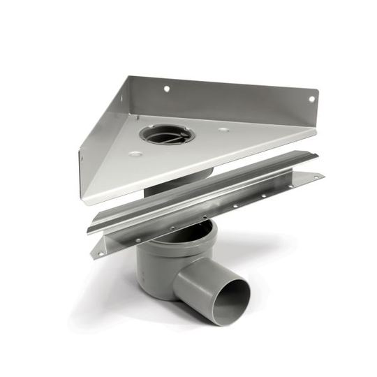 Unidrain Unidrain Golvränna hörnmodell, 200 mm