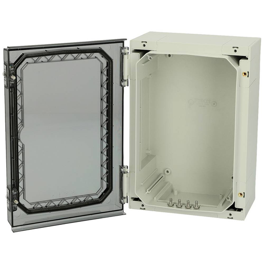 Fibox 4811000 Väggskåp 220 x 320 x 150 Polykarbonat korrosionsbeständig Grå-vit (RAL 7035) 1 st