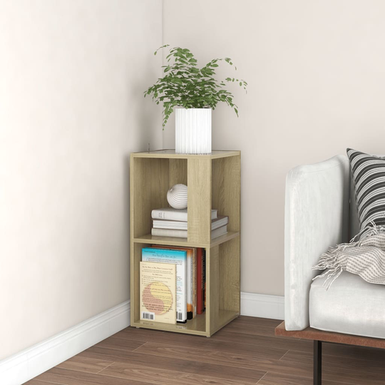 vidaXL Hörnhylla sonoma-ek 33x33x67 cm spånskiva