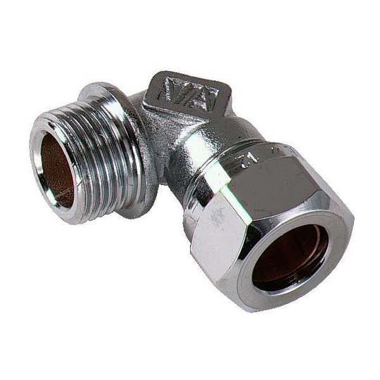 Vatette FG035043420 Vinkelkoppling 90°, förkromad, utv gänga 12 mm x G10