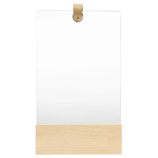 vidaXL Väggspegel massiv furu 23x39,5 cm
