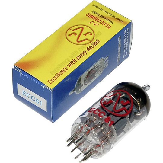 ECC 81 = 12 AT 7 Elektronrör Dubbeltriod 100 V 3 mA Antal poler: 9 Lampsockel: Noval Innehåll 1 st