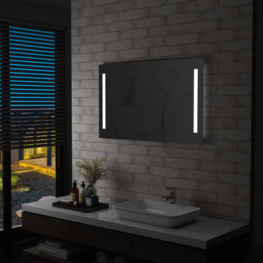 vidaXL Badrumsspegel LED 100x60 cm