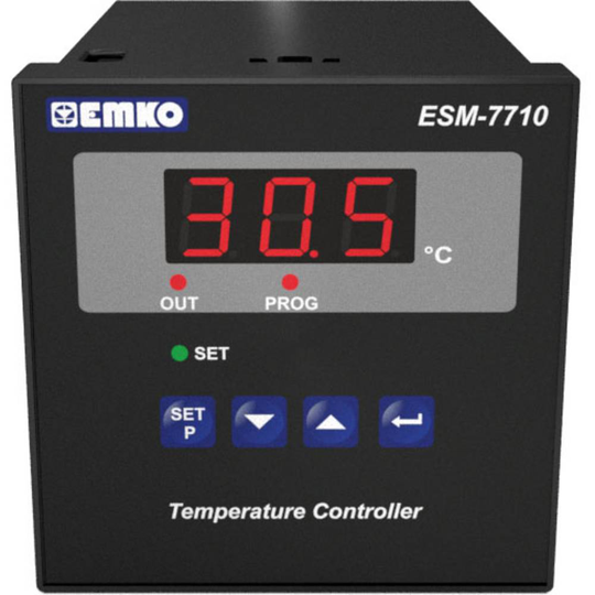 Emko ESM-7710.5.14.0.1/01.00/2.0.0.0 2-punkts regulator Termostat Pt1000 -50 till 400 °C Relä 7 A (L x B x H) 95 x 72 x 72 mm